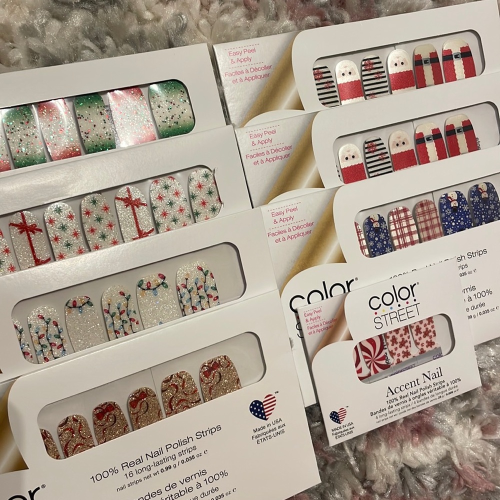 8 Color Street Christmas & Holiday Nails